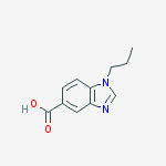1-Propyl-1,3-benzodiazole-5-carboxylic acid结构式
