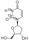 2-DEOXYURIDINE-2-13C,1,3-15N2结构式