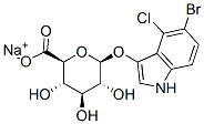 5-溴-4-氯-3-吲哚基-Β-D-葡萄糖醛酸钠盐 的化学结构式