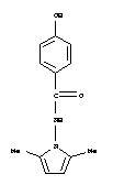 Structure of N-(2,5-DIMETHYL-1H-PYRROL-1-YL)-4-HYDROXYBENZAMIDE