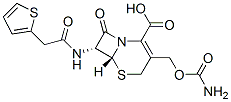 Structure of (6R-trans)-3-[(carbamoyloxy)methyl]-8-oxo-7-(2-thienylacetamido)-5-thia-1-azabicyclo[4.2.0]oct-2-ene-2-carboxylic acid