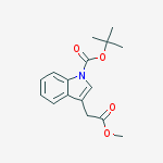 tert-butyl 3-(2-methoxy-2-oxoethyl)-1H-indole-1-carboxylate结构式