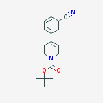 Structure of tert-butyl 4-(3-cyanophenyl)-5,6-dihydropyridine-1(2H)-carboxylate