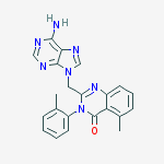 Structure of 2-[(6-Amino-9H-purin-9-yl)methyl]-5-methyl-3-(2-methylphenyl)-4(3H)-quinazolinone