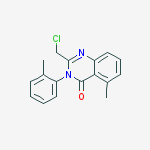 2-(chloromethyl)-5-methyl-3-(2-methylphenyl)quinazolin-4-one结构式