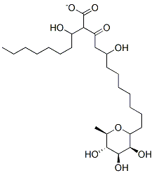 Structure of rhamnopyranosyl-3-hydroxydecanoyl-3-hydroxydecanoate