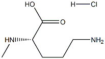 (2S)-5-氨基-2-(甲基氨基)戊酸盐酸盐结构式