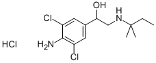 Structure of 1-(4-AMINO-3,5-DICHLORO-PHENYL)-2-(1,1-DIMETHYL-PROPYLAMINO)-ETHANOL HYDROCHLORIDE