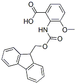 Structure of 2-(9H-fluoren-9-ylmethoxycarbonylamino)-3-methoxybenzoic acid