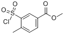 Structure of methyl 3-(chlorosulfonyl)-4-methylbenzoate