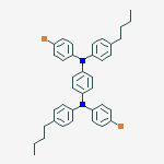 Structure of 1-N,4-N-bis(4-bromophenyl)-1-N,4-N-bis(4-butylphenyl)benzene-1,4-diamine