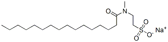 Structure of sodium 2-[methyl(1-oxohexadecyl)amino]ethanesulphonate