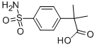 2-Methyl-2-(4-sulfamoylphenyl)propionic Acid结构式