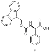 (R)-N-FMOC-4-FLUOROPHENYLGLYCINE, 95%, (98% E.E.)结构式