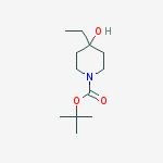 Structure of tert-butyl 4-ethyl-4-hydroxypiperidine-1-carboxylate