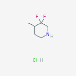 Structure of 3,3-difluoro-4-methylpiperidine;hydrochloride