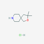 Structure of 1,1-DiMethyl-2-oxa-8-aza-spiro[4.5]decane