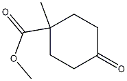 Structure of Cyclohexanecarboxylic acid, 1-methyl-4-oxo-, methyl ester