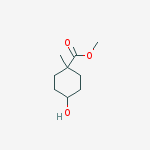Structure of Cyclohexanecarboxylic acid, 4-hydroxy-1-methyl-, methyl ester