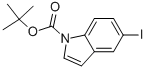 Structure of 5-Iodo-1H-indole, N-BOC protected