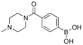 Structure of Boronic acid,B-[4-[(4-methyl-1-piperazinyl)carbonyl]phenyl]-