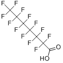Structure of Perfluoroheptanoic acid