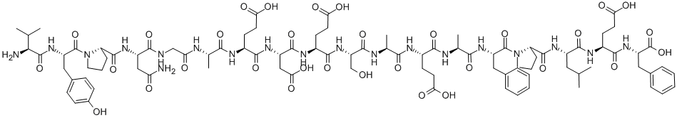 VAL-TYR-PRO-ASN-GLY-ALA-GLU-ASP-GLU-SER-ALA-GLU-ALA-PHE-PRO-LEU-GLU-PHE结构式