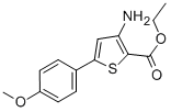 Structure of ETHYL 3-AMINO-5-(4-METHOXYPHENYL)THIOPHENE-2-CARBOXYLATE