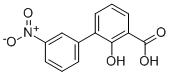 2-羟基-3-硝基-联苯-3-甲酸结构式