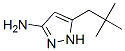 Structure of 1H-Pyrazol-3-amine,  5-(2,2-dimethylpropyl)-