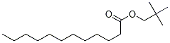 Structure of Dodecanoic acid, 2,2-dimethylpropyl ester