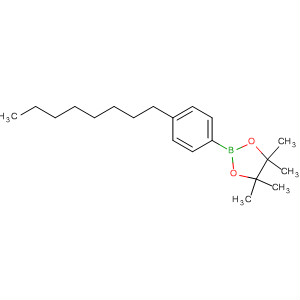 Structure of 1,3,2-Dioxaborolane, 4,4,5,5-tetramethyl-2-(4-octylphenyl)-