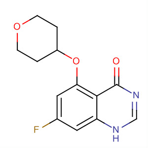 Structure of 4(1H)-Quinazolinone, 7-fluoro-5-[(tetrahydro-2H-pyran-4-yl)oxy]-