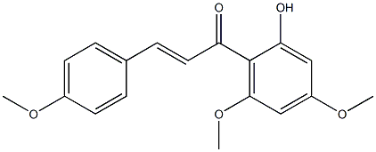 Structure of 2-Propen-1-one,1-(2-hydroxy-4,6-dimethoxyphenyl)-3-(4-methoxyphenyl)-, (2E)-