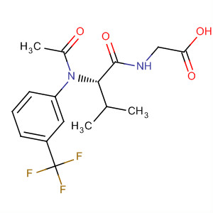 glycine, N-acetyl-N-[3-(trifluoromethyl)phenyl]valyl-结构式