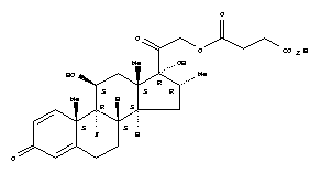 Structure of DEXAMETHASONE HEMISUCCINATE