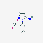 Structure of 3-Methyl-1-(2-(trifluoromethyl)-phenyl)-1H-pyrazol-5-amine