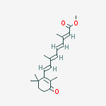 Methyl (2e,4e,6e,8e)-3,7-dimethyl-9-(2,6,6-trimethyl-3-oxocyclohexen-1-yl)nona-2,4,6,8-tetraenoate结构式