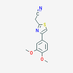 [4-(3,4-dimethoxyphenyl)-1,3-thiazol-2-yl]acetonitrile结构式
