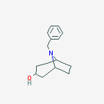 Structure of (1R)-8-benzyl-8-azabicyclo[3.2.1]octan-3-ol