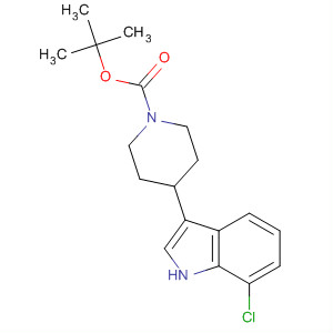 Structure of 1-Piperidinecarboxylic acid, 4-(7-chloro-1H-indol-3-yl)-,1,1-dimethylethyl ester