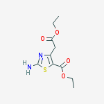 Ethyl 2-amino-4-(2-ethoxy-2-oxoethyl)-1,3-thiazole-5-carboxylate结构式