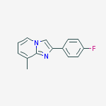 Structure of Imidazo[1,2-a]pyridine, 2-(4-fluorophenyl)-8-methyl-