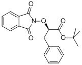 Chemical structure of Benzenepropanoic acid,a-[(1,3-dihydro-1,3-dioxo-2H-isoindol-2-yl)oxy]-, 1,1-dimethylethyl ester, (aR)-