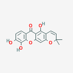 2H,6H-Pyrano(3,2-b)xanthen-6-one, 5,9,10-trihydroxy-2,2-dimethyl-结构式