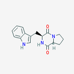 Cyclo(L-Pro-L-Trp-)结构式