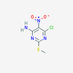 6-chloro-2-methylsulfanyl-5-nitropyrimidin-4-amine结构式