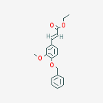 Structure of 2-Propenoic acid, 3-[3-methoxy-4-(phenylmethoxy)phenyl]-, ethyl ester,(2E)-