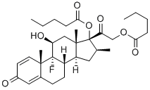Structure of 9-fluoro-11beta,17,21-trihydroxy-16beta-methylpregna-1,4-diene-3,20-dione 17,21-di(valerate)