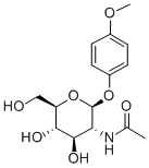 Structure of 4-METHOXYPHENYL-2-ACETAMIDO-2-DEOXY-BETA-D-GLUCOPYRANOSIDE